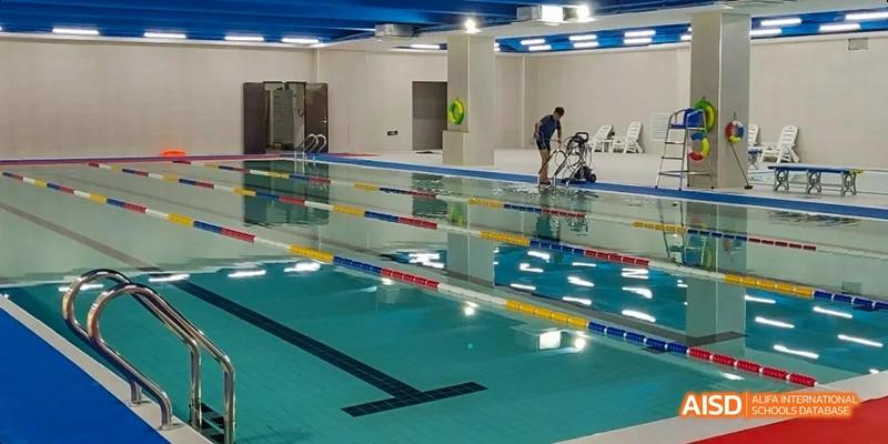 The interior of a swimming pool facility at Fuzhou Concord College of Sino-Canada.