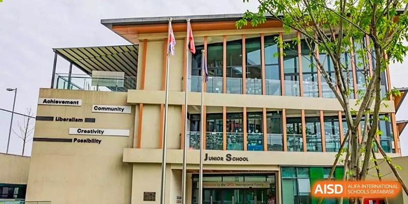The exterior of the Junior School building, SPGS International School Chengdu