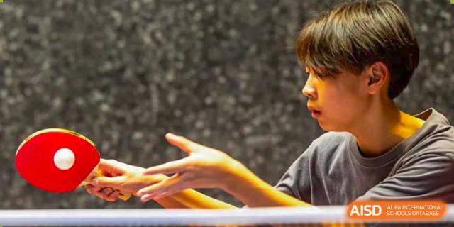Close-up of Huili School Shanghai student's hands playing a musical instrument, focusing on technique and posture.