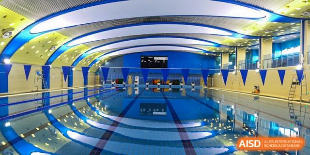 The swimming pool at Dulwich College Shanghai Puxi.