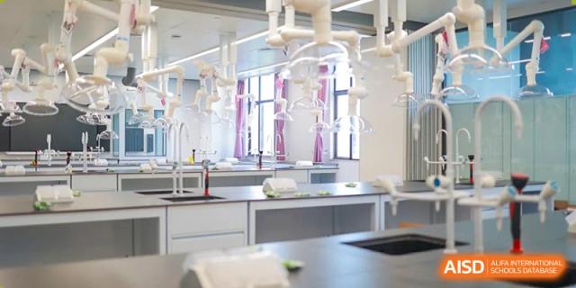 A room with dental chairs and equipment for a dental clinic. Guangzhou International Primary/Middle School Huangpu