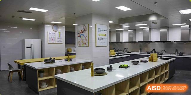 Another clean and modern kitchen area at Rugao International Academy BFSU.