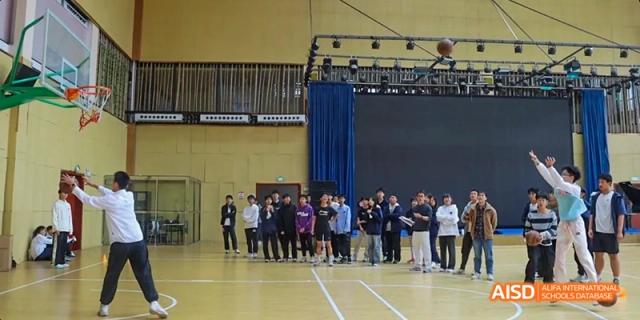 A group of students from Beijing Limai (International) School gathers for a school event.