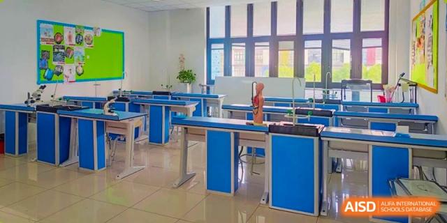 A modern classroom at EtonHouse International School Nanjing.
